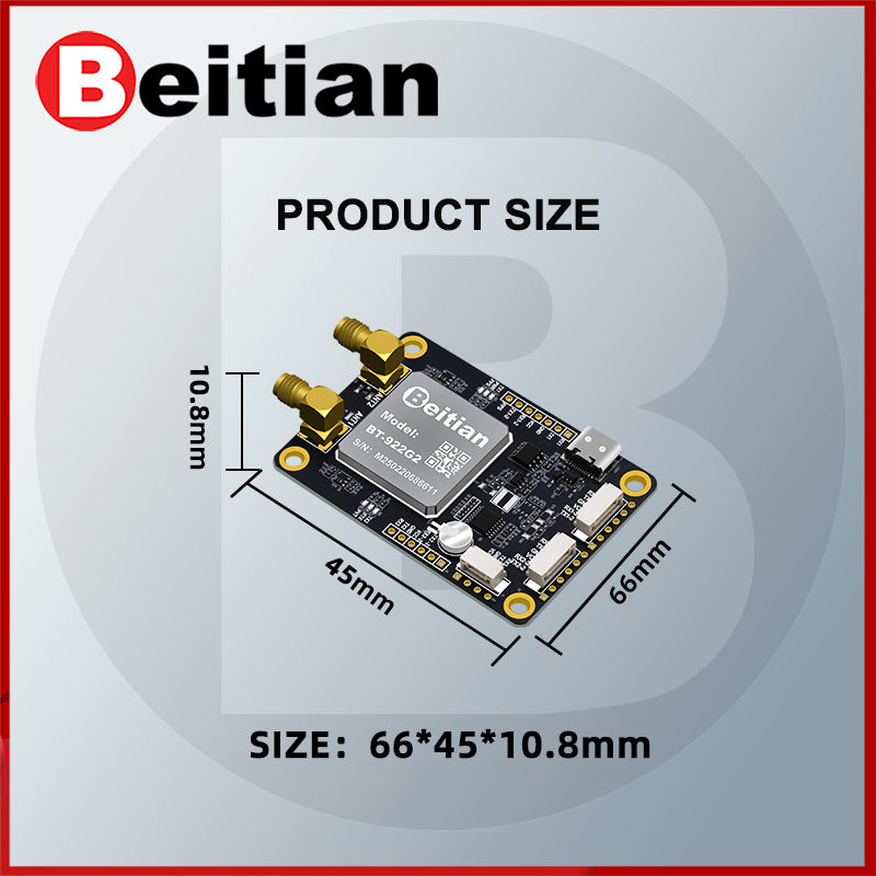 Beitian Sino K922 high-precision GNSS module RTK positioning and orientation board for drone driving test BT-922G1 Beitian Sino K922 high-precision GNSS module RTK positioning and orientation board for drone driving test BT-922G1